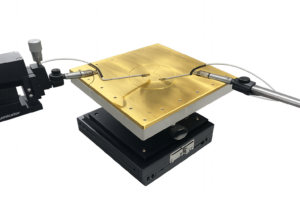 9-inch square ambient wafer chuck with five independently controlled vacuum zones for securely holding wafers, wafer pieces, individual dies, calibration substrates, and cleaning substrates on a VERSA probe station.